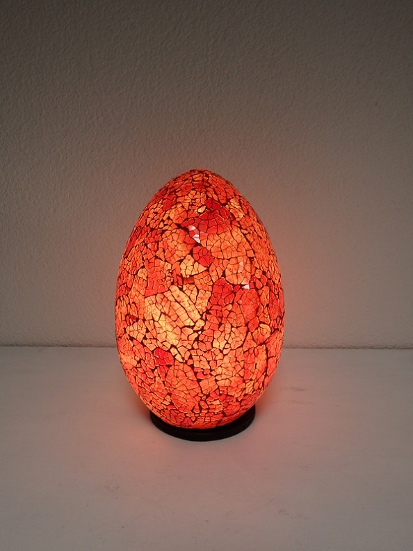 Stolní lampa ART EGG červená