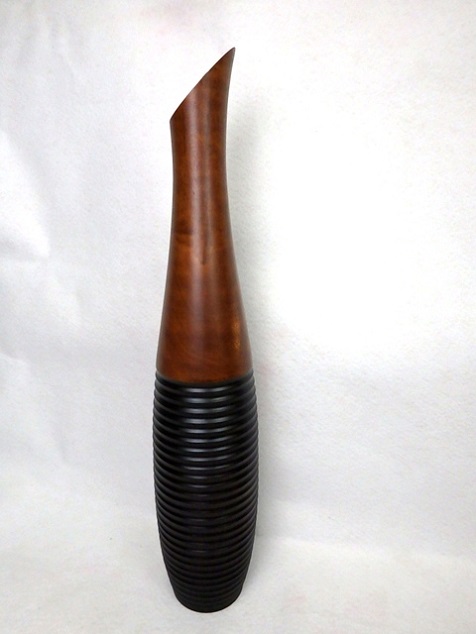 Váza černá CARINA, 75 cm, mangové dřevo, ruční práce