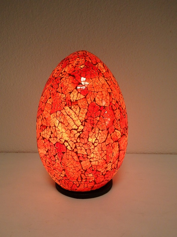 Stolní lampa ART EGG červená