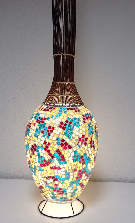 Stolní lampa EXOTIC barevná, 120 cm, ruční práce
