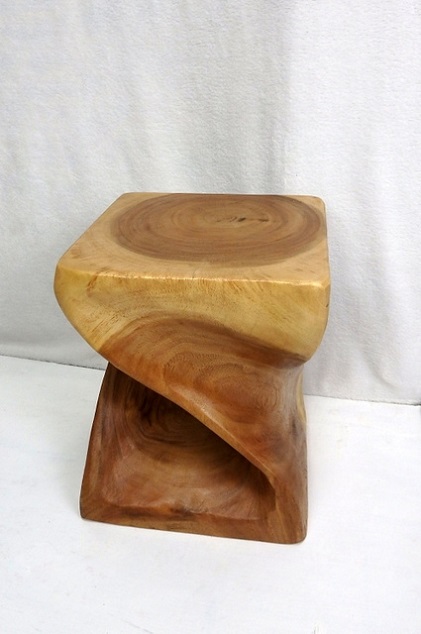 Stojan na květinu, exotické dřevo Suar, ruční práce