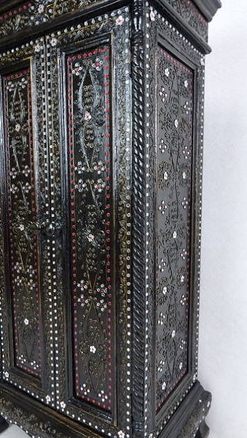 Skříňka do obýváku CASTLE, black, dřevo, 