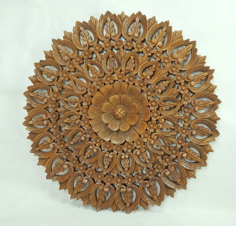 Závěsná dekorace Mandala FELISITA, 90 cm, teakové dřevo