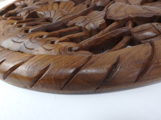 Závěsná dekorace 60 cm, teakovíé dřevo, ruční práce