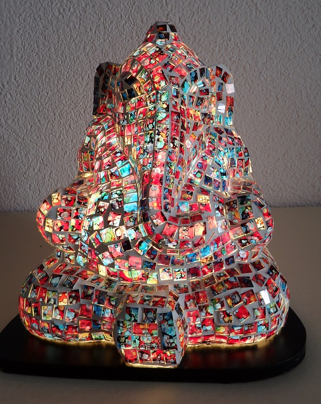 Lampa stolní  GANESH, ruční práce, mozaika