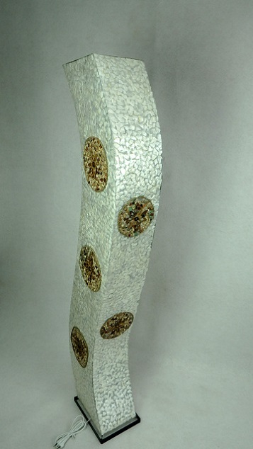 Stojací lampa SIRIUS , bílá, 150 cm, ruční práce