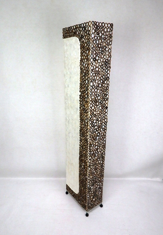 Stojací lampa RAVENA, 150 cm, pravá perleť, ruční práce