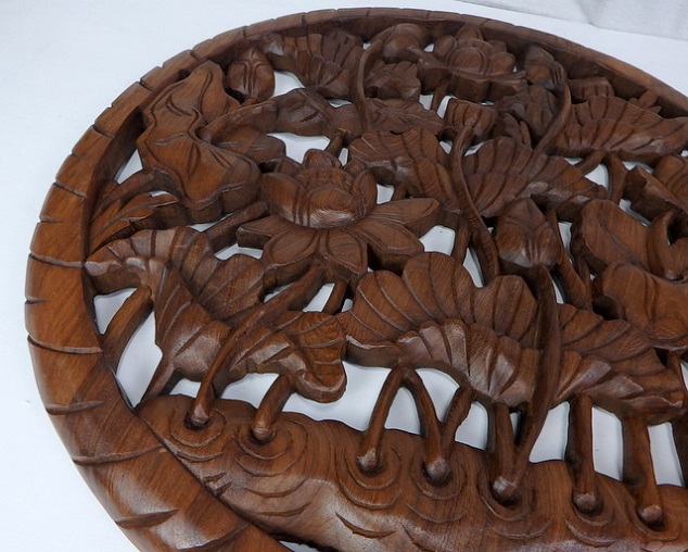 Závěsná dekorace 60 cm, teakovíé dřevo, ruční práce