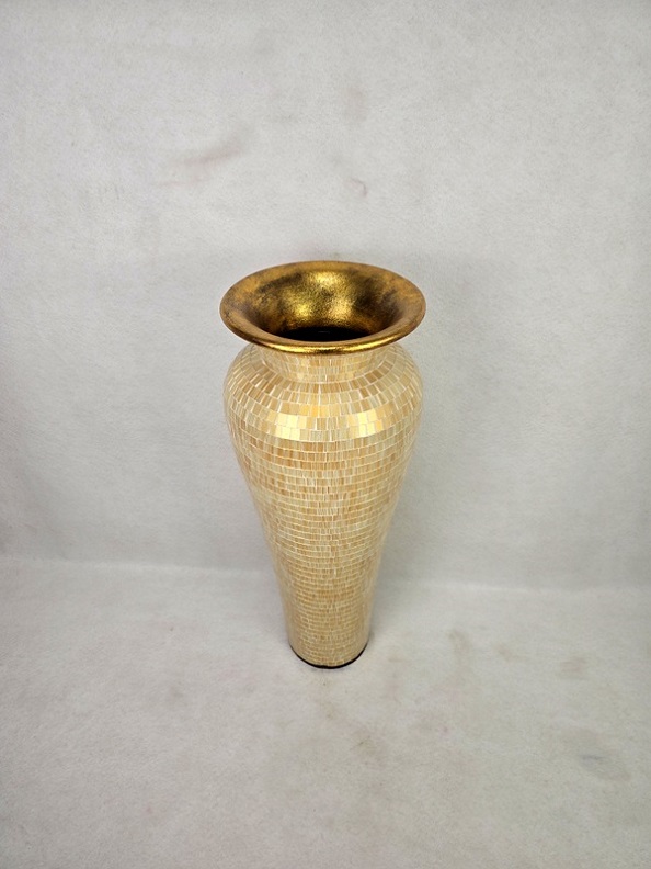 Váza DIVA zlatá, 80 cm, keramika, ruční práce