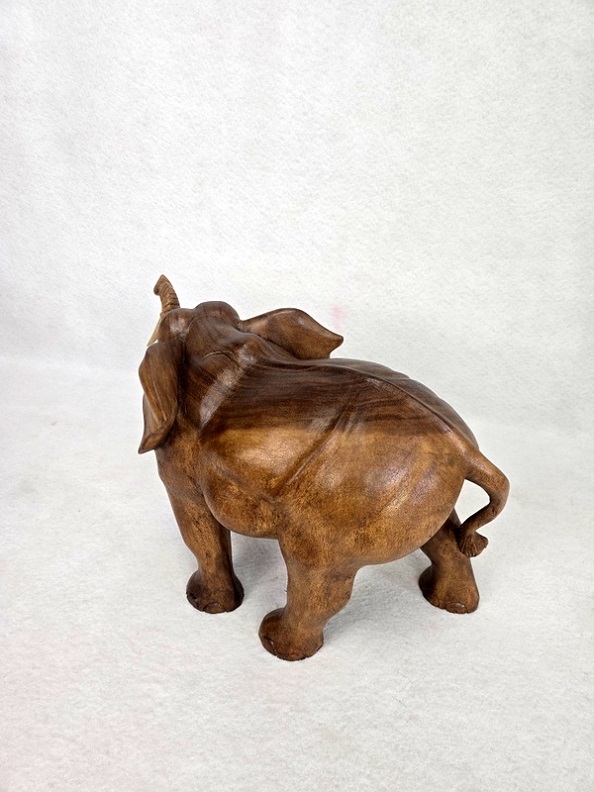 Soška SLON, 48 cm, drevo, ručná práca,