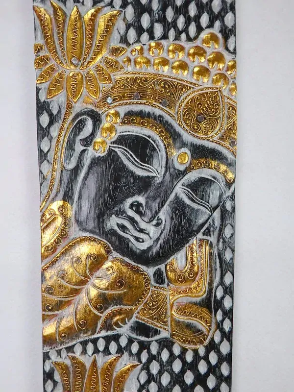 Závěsná dekorace BUDHA černý, 120cm, exotické dřevo, ruční práce