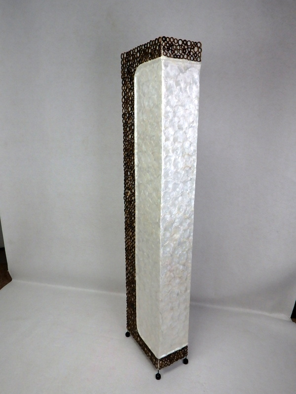 Stojací lampa RAVENA, 150 cm, pravá perleť, ruční práce