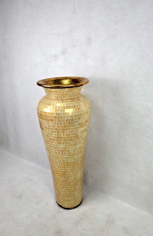 Váza DIVA zlatá, 80 cm, keramika, ruční práce