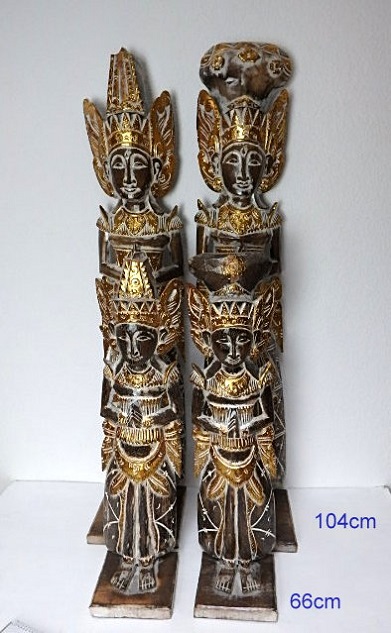 Sošky Ráma Sita - pár, exotické dřevo, ruční práce