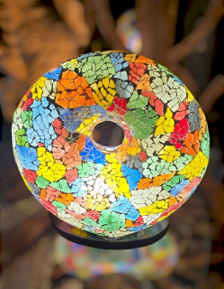 Stolní lampa barevná DONAT, mozaiková, ruční práce