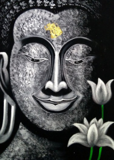 OBRAZ BUDHA ruční malba 35 x 50cm