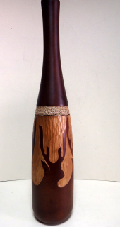 Váza WILD  - hnědá, dřevo mango, ruční práce