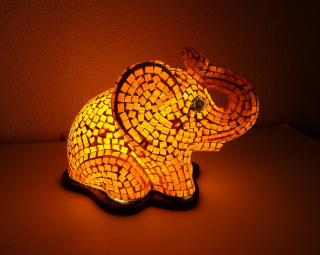 Dětská nočná lampa SLŮNĚ, ruční práce