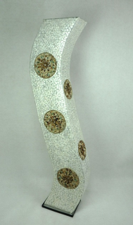 Stojací lampa SIRIUS , bílá, 150 cm, ruční práce