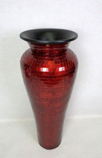 Váza DIVA červená, 80 cm, podlahová, ruční práce