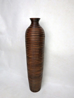 Váza hnědá ELANOR, 63 cm,dřevo mango, ruční práce
