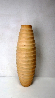 Váza dřevěrná LIONETTA, hnědá natural, 62 cm, ruční práce