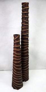 Váza dřevo mango ESTILÉ, hnědá, ruční práce