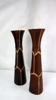 Váza AMIKA, 50cm, exotické dřevo, ruční práce, Thajsko