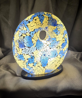 Dizajnova stolní lampa modrá, 25 cm