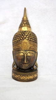 Budha ANTIK -zlatý, 60 cm, exotické dřevo