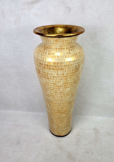 Váza DIVA zlatá, 80 cm, keramika, ruční práce