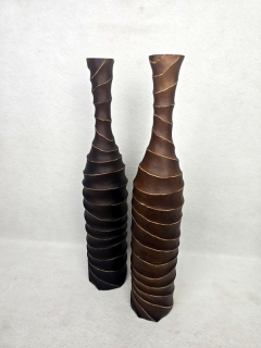 Váza SURIN, mangové dřevo,65 cm, ruční práce